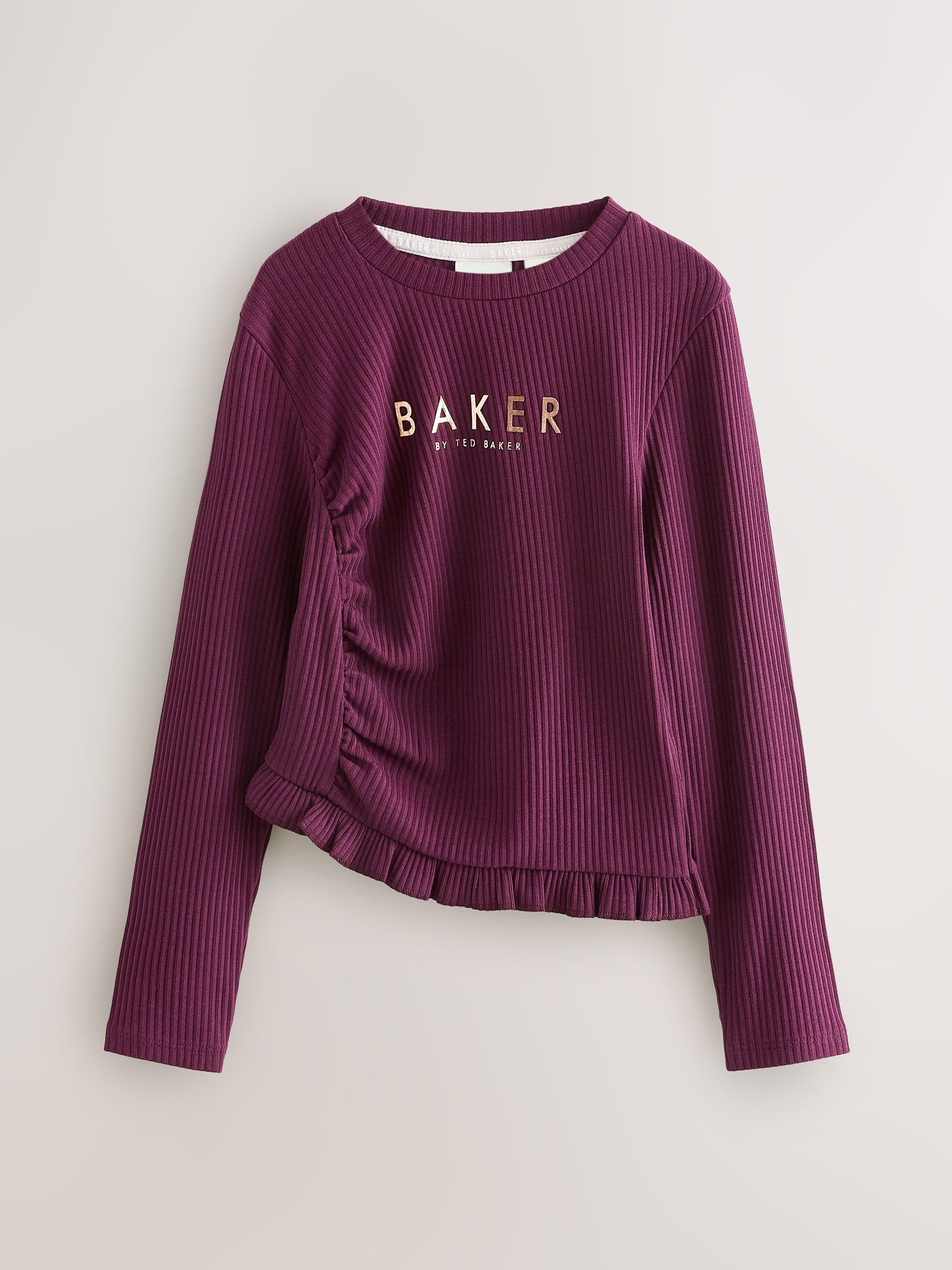 Ragazza - Confezione da 3 Maglie a Maniche Lunghe | Bambino, a coste asimmetriche, Standard, Pull On