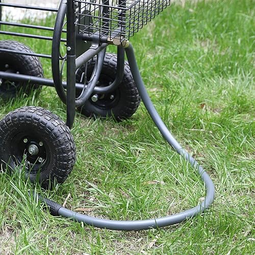 Miniatura 5 de Worth Manguera de jardín gris de entrada corta de 34 pulgadas x 5 pies - Sin dobleces, sin fugas, accesorios machohembra - Tubo de agua resistente,