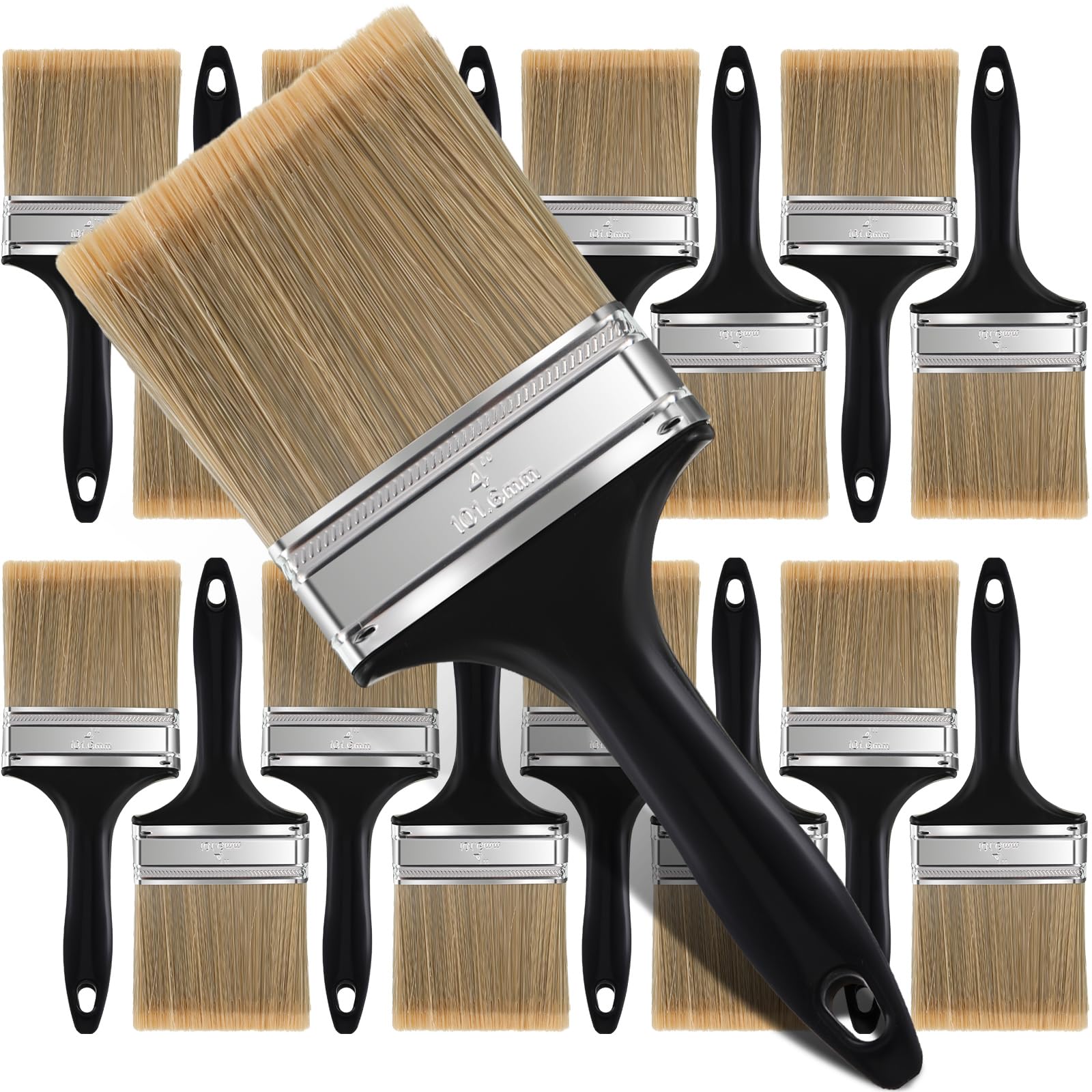 Pinceaux de peinture pour terrasse et meubles Layhit kit de 16 pièces