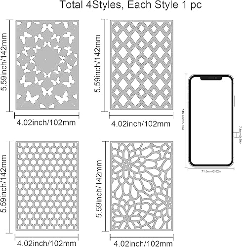 Vista 61 de INFUNLY 71 piezas de letras del alfabeto troqueladas para hacer tarjetas, letras A-Z, mayúsculas, 26 letras de metal, troqueladas, números en 71
