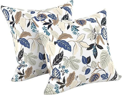 Miniatura 74 de LVTXIII - Juego de fundas para cojines de sofá, patio o sillón de exteriores, cuadradas y decorativas, 2 unidades de 16" x 16", sin relleno