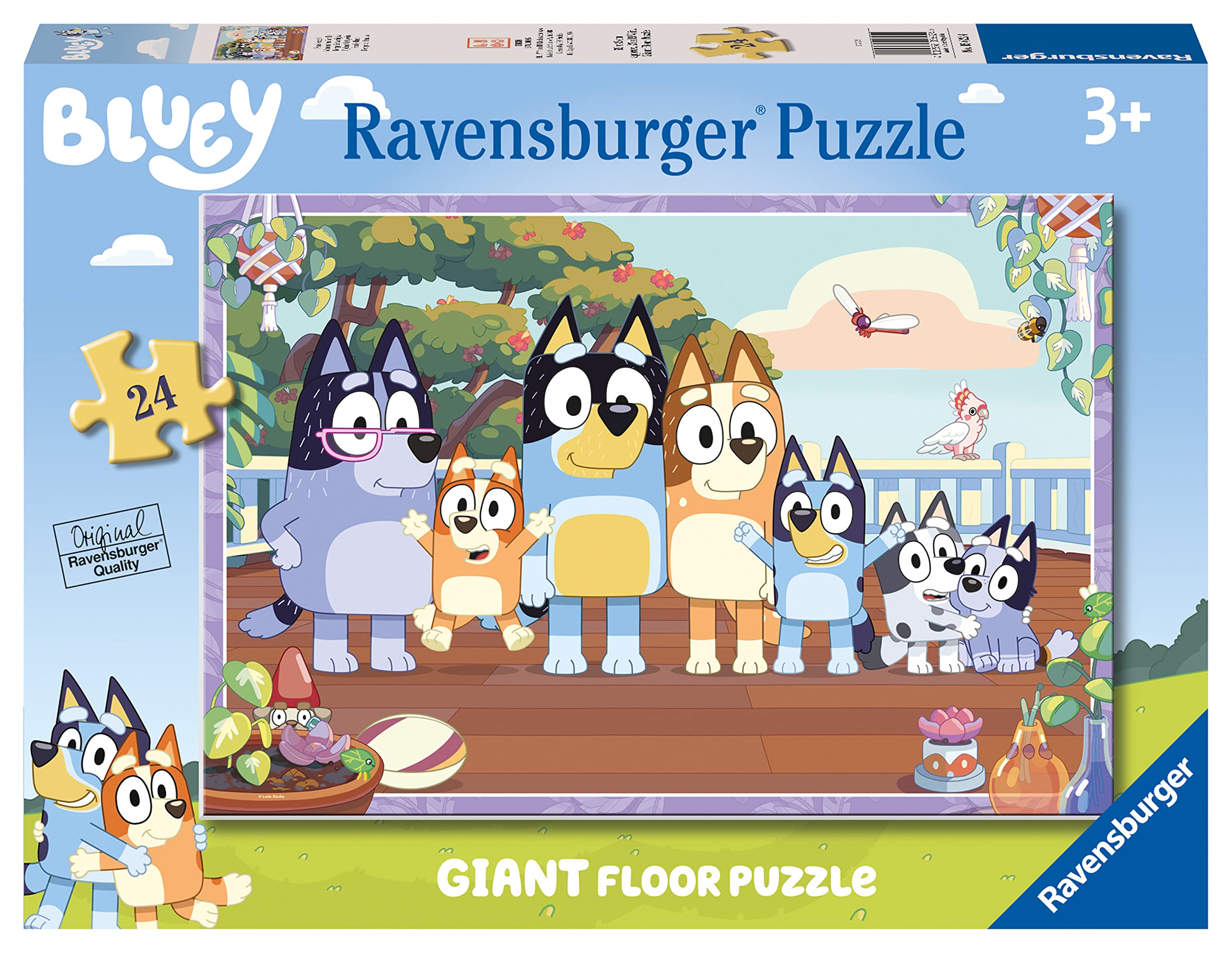 Bluey 24 Piece Giant Floor Jigsaw Puzzle for Kids Age 3 Years Up - Gifts for Toddlers