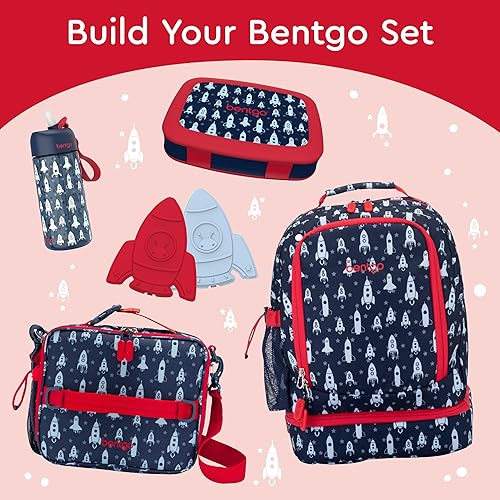 Miniatura 63 de Bentgo Kids Prints - Lonchera para niños, a prueba de derrames, con 5 compartimentos, estilo bento, tamaño de porciones ideales para edades de 3 a 7