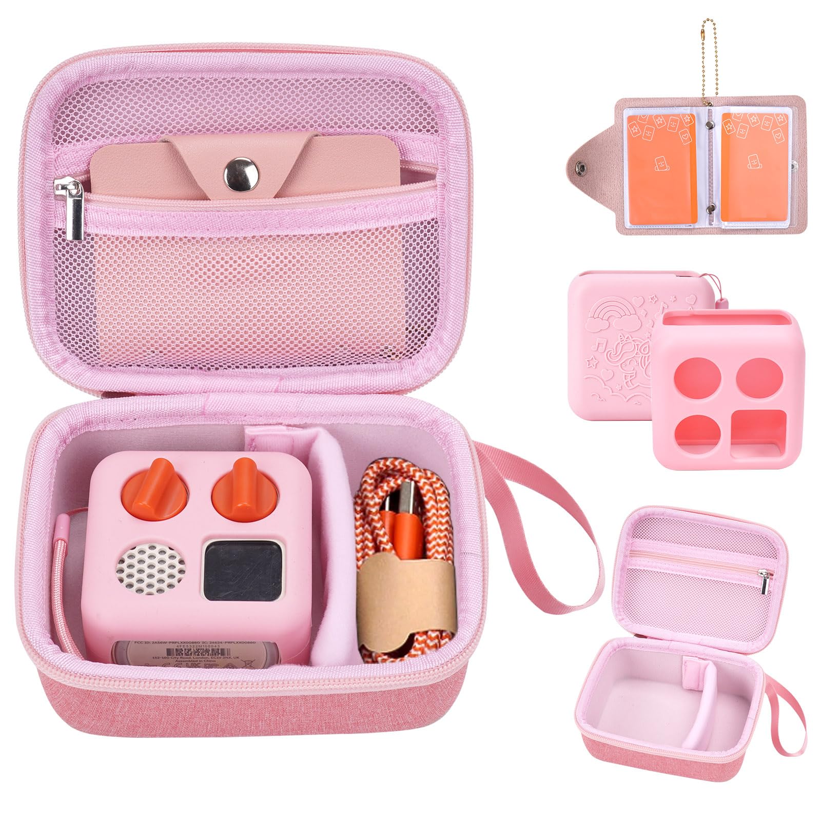 MGZNMTY Travel Storage Case and Thicken Silicone Cover Compatible with Yoto Mini Player - Kids Audio & Music Player and Card Holder for Yoto Card Hold