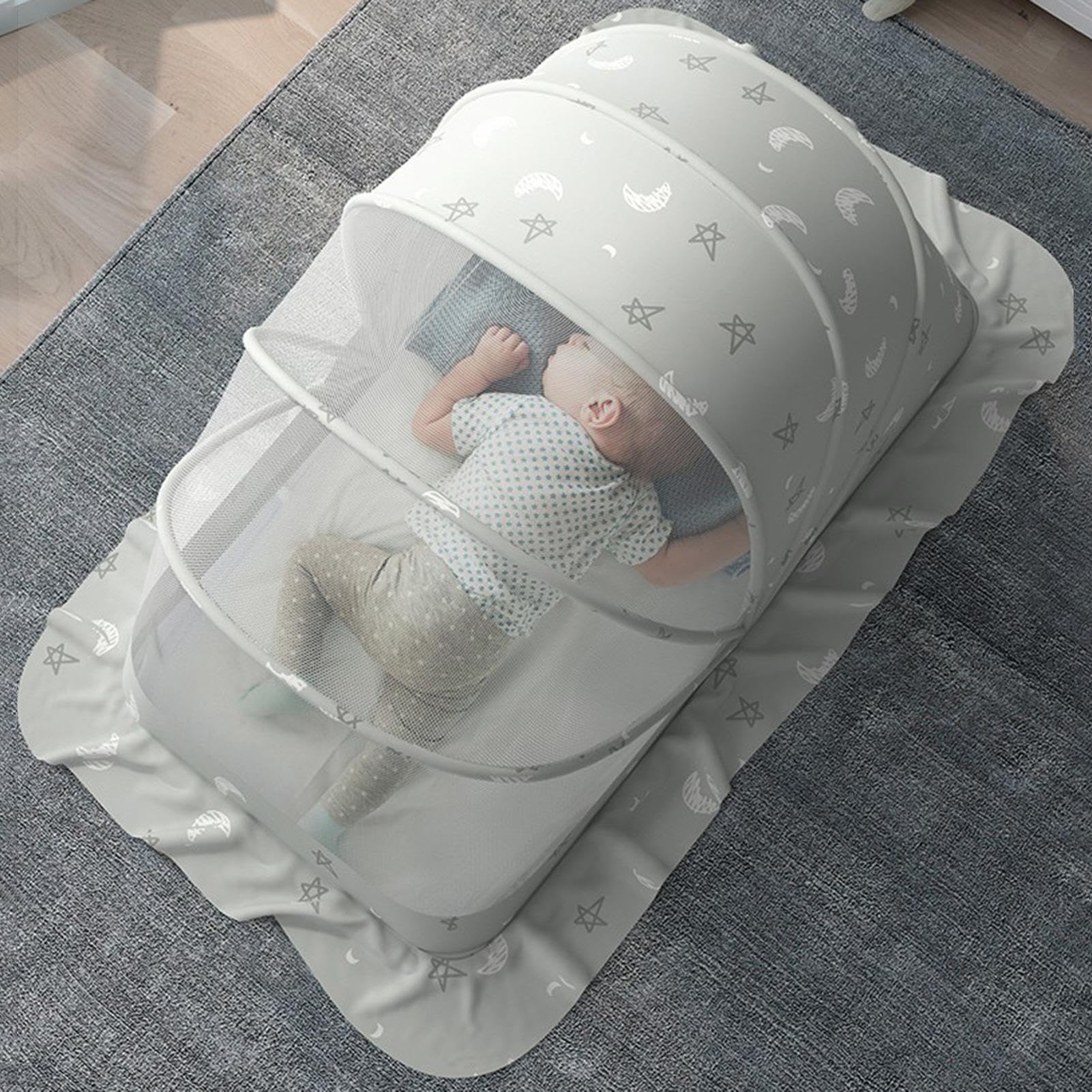 Inffant - Red para cochecito de bebé, toldo para asiento de vehículo, protector de malla para cochecito de bebé | Cochecito compacto de doble capa para añadir red, red de insectos aireada para