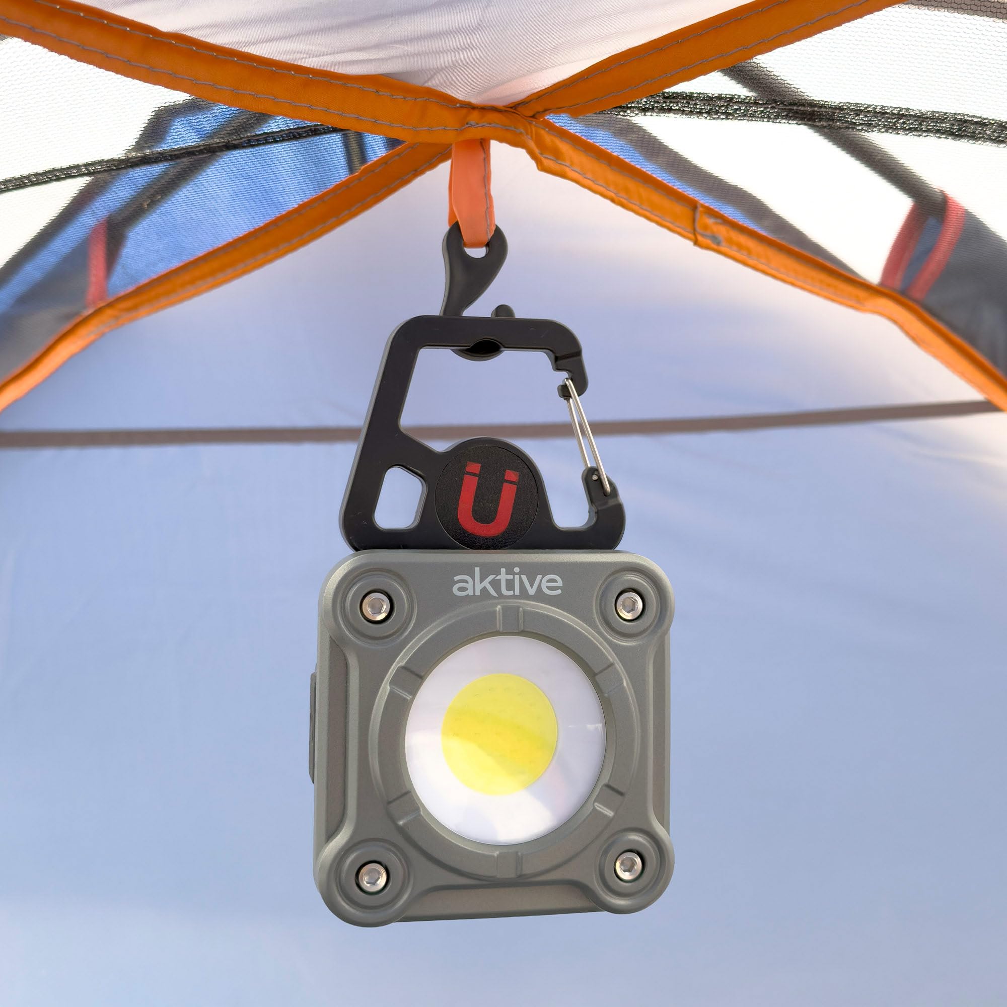AKTIVE Tente de Camping pour 6 Personnes, 2 Chambres, 455 x 220 x 190 cm, Polyester, tiges en Fibre de Verre, moustiquaires, imperméable, 14 piquets, Sac de Transport, tentes de Camping (63188)