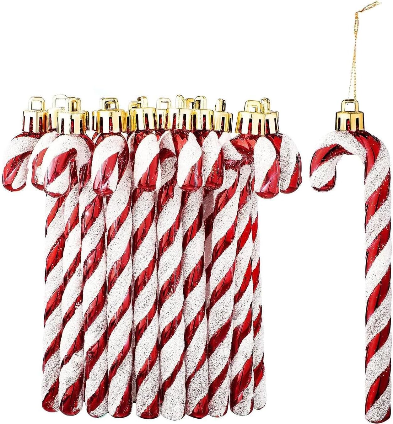 Deco Sapin De Noel Lot De 6 Noel Canne En Bonbon Or,Decoration Noel Sapin,Sucre D'orge Sapin De