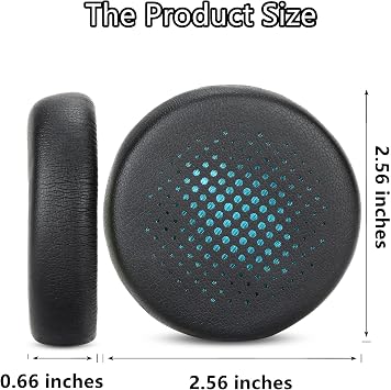 Go Work Earpads Replacement Compatible with JLab Go Work/Go Work Gen 2 Wireless Headsets Ear Pads Cushions with Soft Protein Leather Noise Isolation High-Density Foam Black