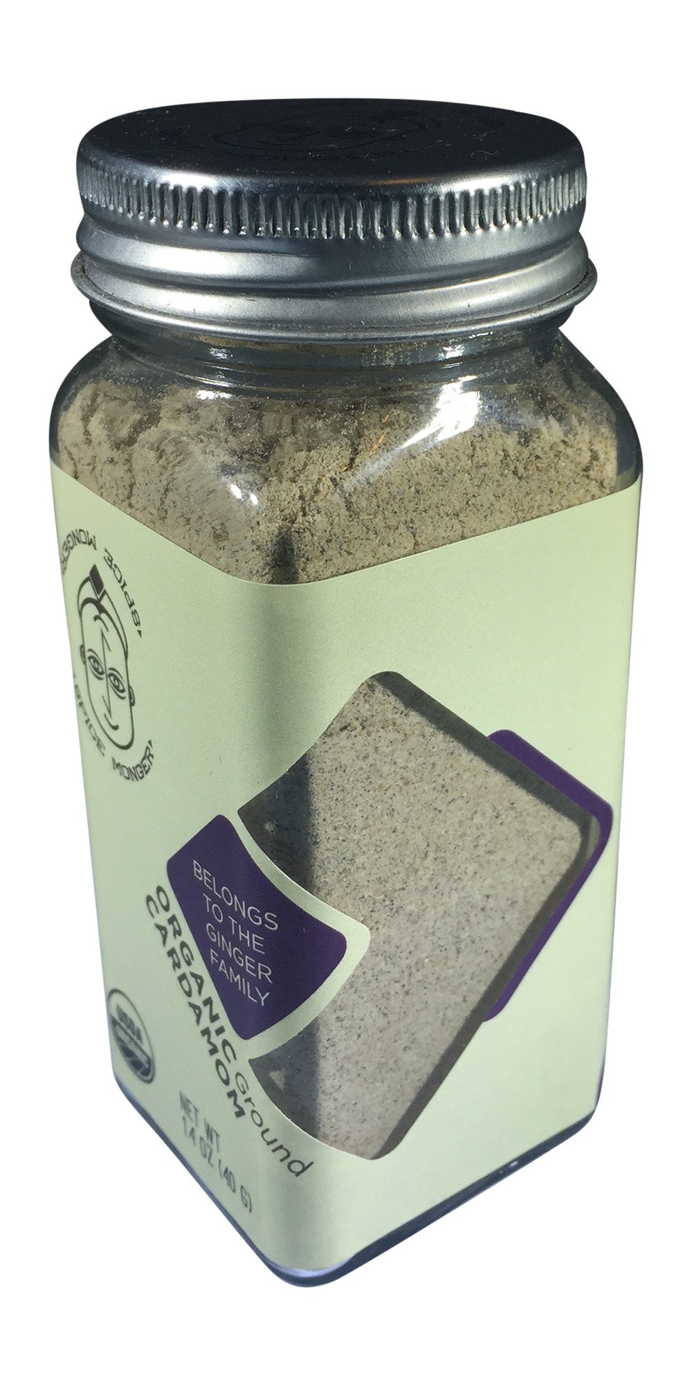 Spice Monger Organic Cardamom Ground USDA Certified All Natural 1.4oz