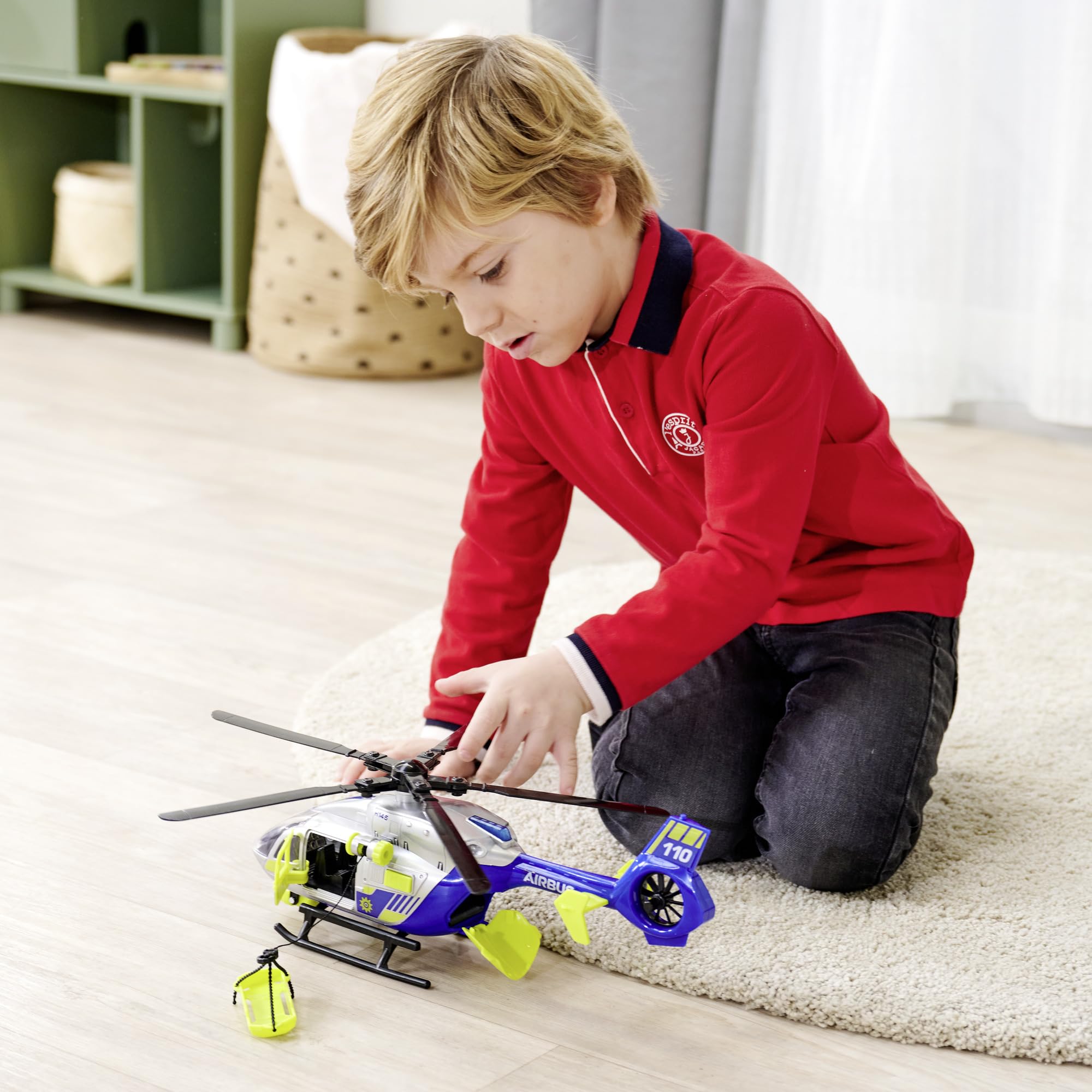 Dickie - SOS Helikopter 36cm - Blade obrotowe 36cm - Wciągarka mobilna - 203716028038