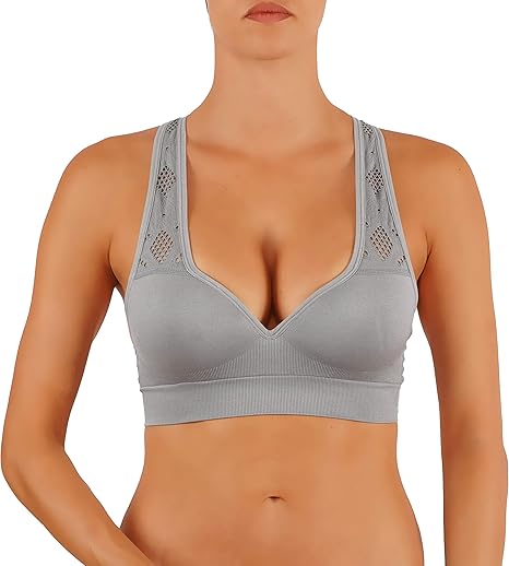 Women's sports bra without removable pads Clearance