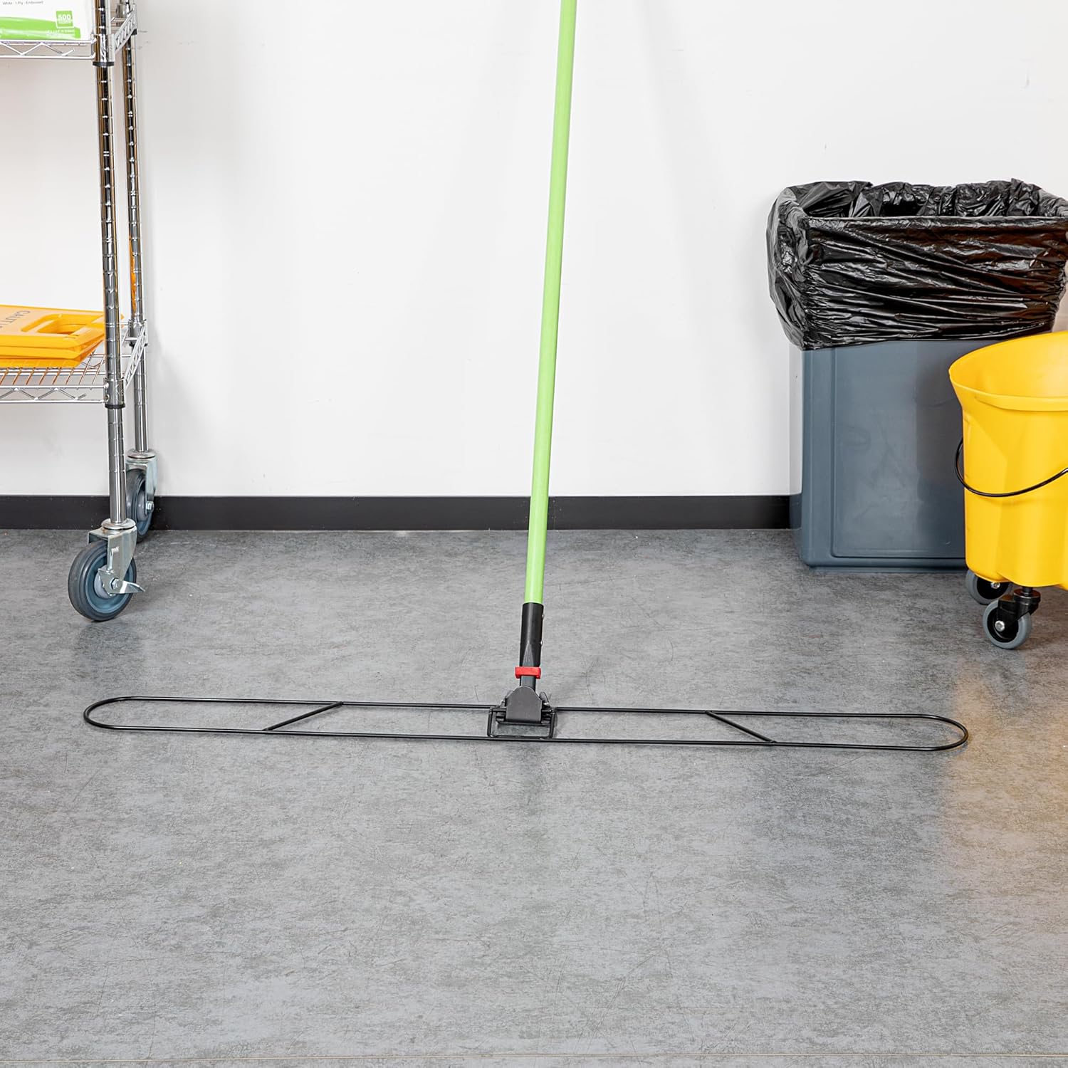 Restaurantware-MOP FRAME ONLY: Clean Tek Professional 48 x 5 Inch Dust Mop Frame, 1 Snap-On Wire - Dust Cleaning Head And Handle Sold Separately, For Home Or Office, Iron Wire