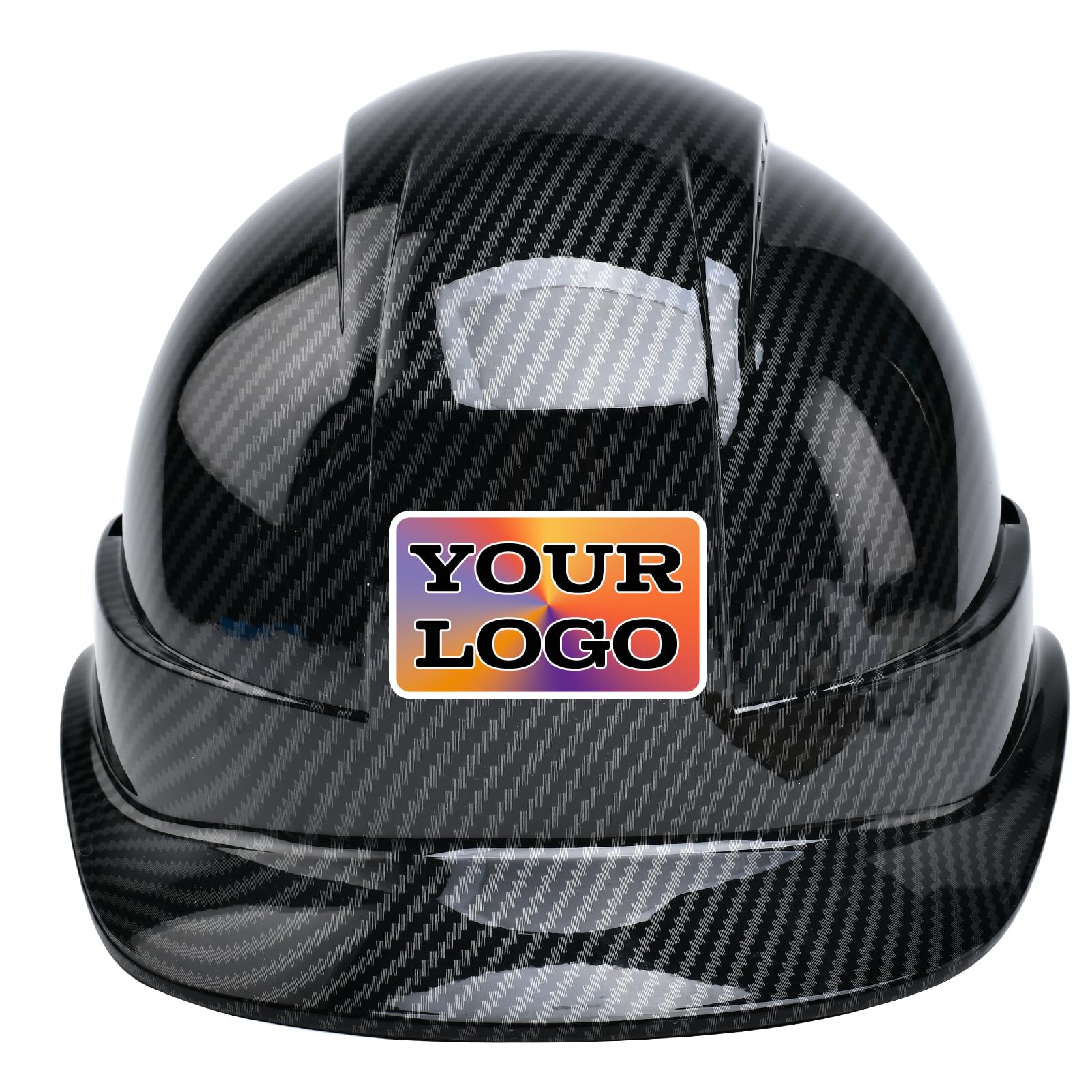Nsteky Custom Construction Work Safety Helmet 6 Pt. Ratchet Suspension Cap Style Hard Hat with Vents?Black1