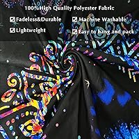 Vista 7 de Romantic Angels Tapiz de mariposa para dormitorio, estético, bohemio, mariposas azules y estrellas, tapiz para colgar en la pared, para sala