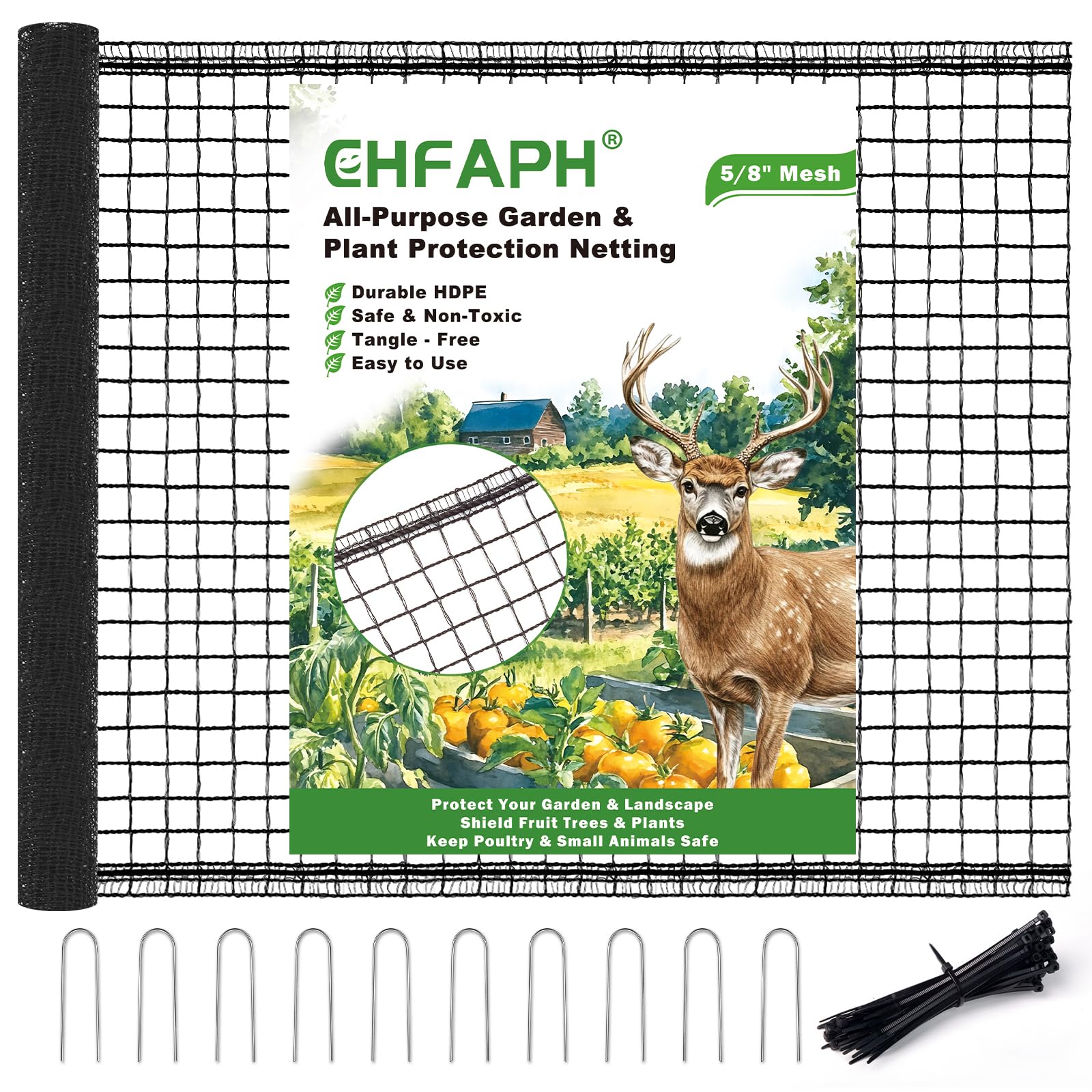 CHFAPH Deer Fence 7 ft x 50 ft