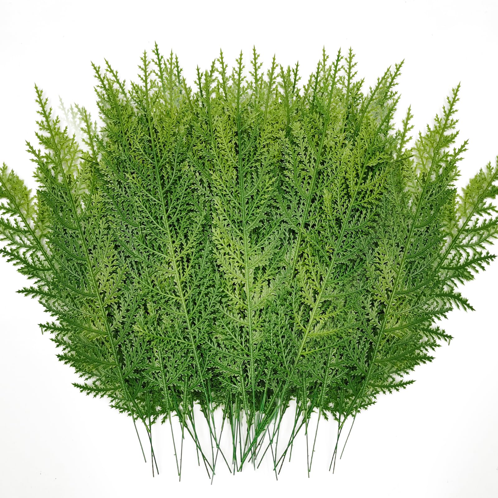 40PCS Christmas Artificial Pine Branches-13.7inch Artificial Cedar Branches Green Cedar Pine Picks for Xmas Tree Filler, Plastic Christmas Faux Cedar Stems for Garland, Wreath, DIY Crafts Home Decor