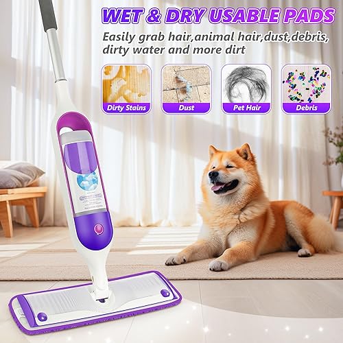 Miniatura 4 de 6 almohadillas reutilizables para mopa compatibles con Swiffer PowerMop  SEVENMAX de 15 pulgadas de microfibra de repuesto para mopa de piso,