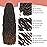 12 Inch Faux Locs Crochet Hair T30 7 Packs Soft Locs Crochet Hair Extensions 12 Strands Crochet Goddess Locs Hair for Women Girls