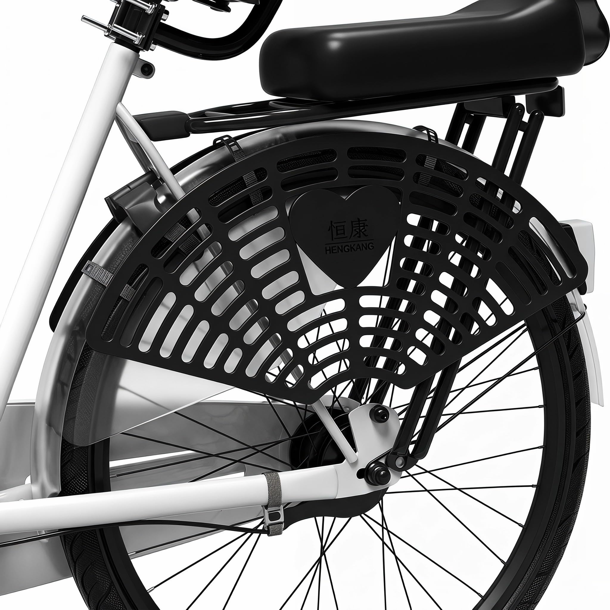 STOBAZA 2 Stück Rücksitz Schutznetz aus Kunststoff für E Bike und Fahrrad mit Stabiler Struktur und Fußschutz gegen Einklemmen für