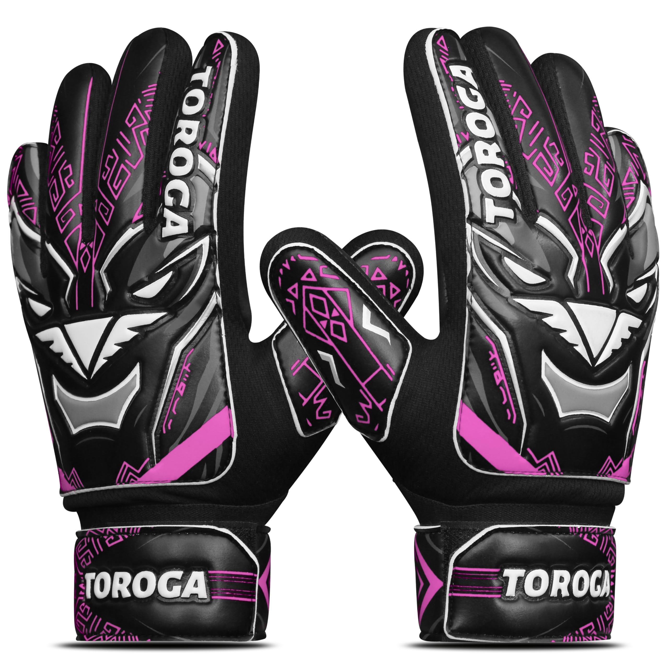 GRIPKNOX Goalkeeper Gloves for Kids & Youth – Soccer Goalie Gloves, Strong Latex Grip, Double Wrist Support & Breathable Mesh – Boys Football Gloves