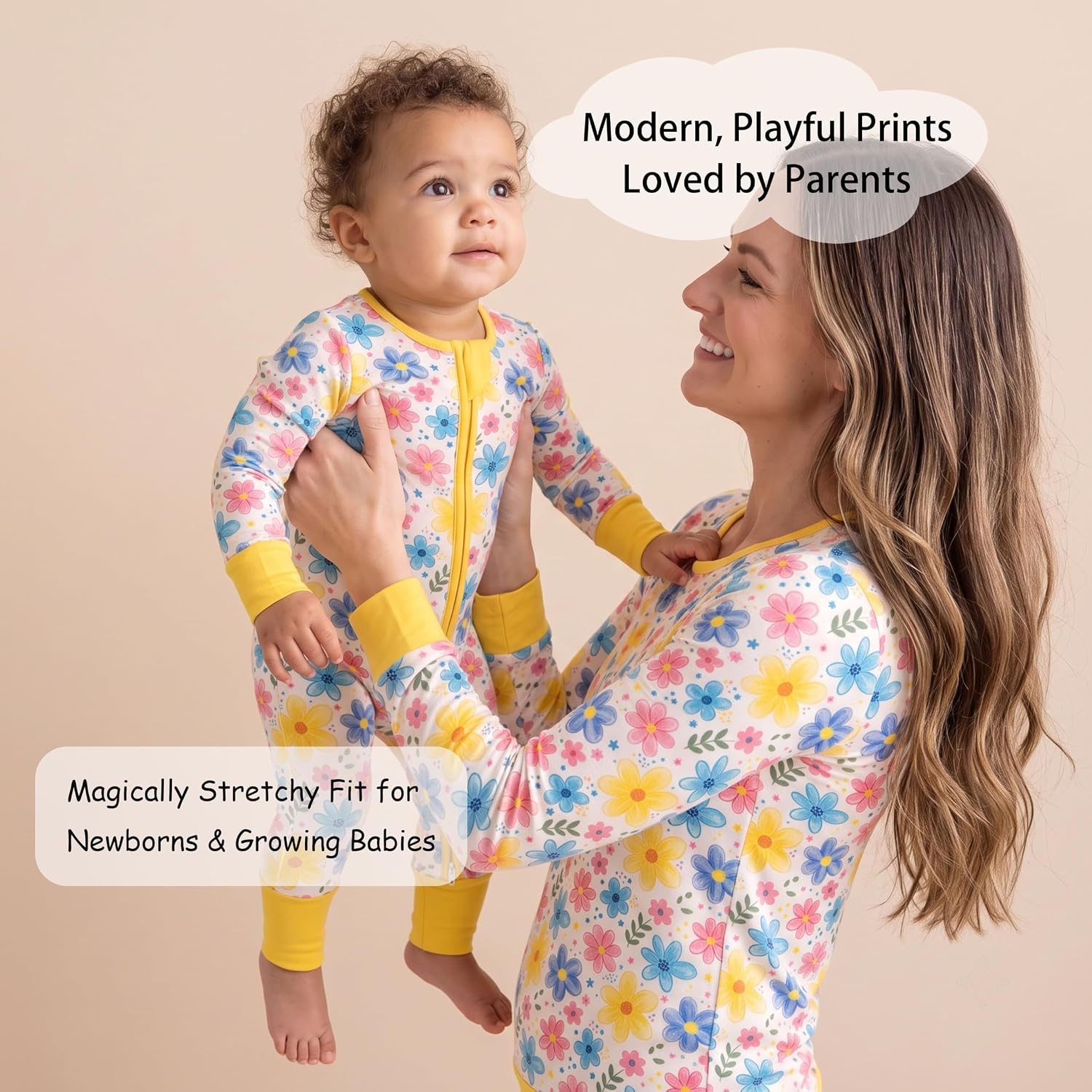 Ultra-Soft Bamboo Viscose Footie Jumpsuit for Baby Boys & Girls