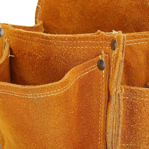 Miniatura 8 de Riñonera profesional para herramientas de uñas, bolsa de herramientas de cuero para electricistas, bolsa de cinturón de herramientas de construcción