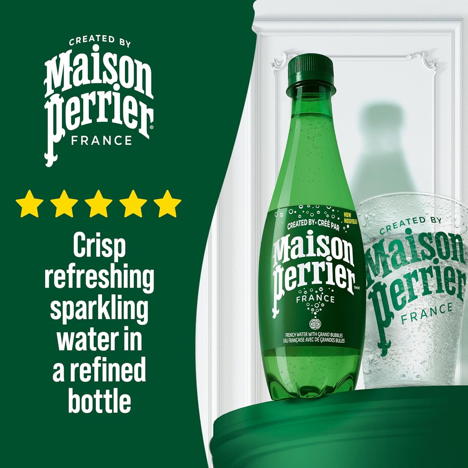 Maison Perrier Unflavoured Bottles, a bold expression of French sparkling refinement. 0 sugar & 0 sweeteners, 6 Bottles, 1 l - Image 7