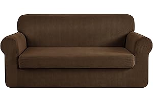 CHUN YI Stretch Sofa Slipcover 2 Piece Sofa Cover, 3 Seater Couch Slipcover Coat