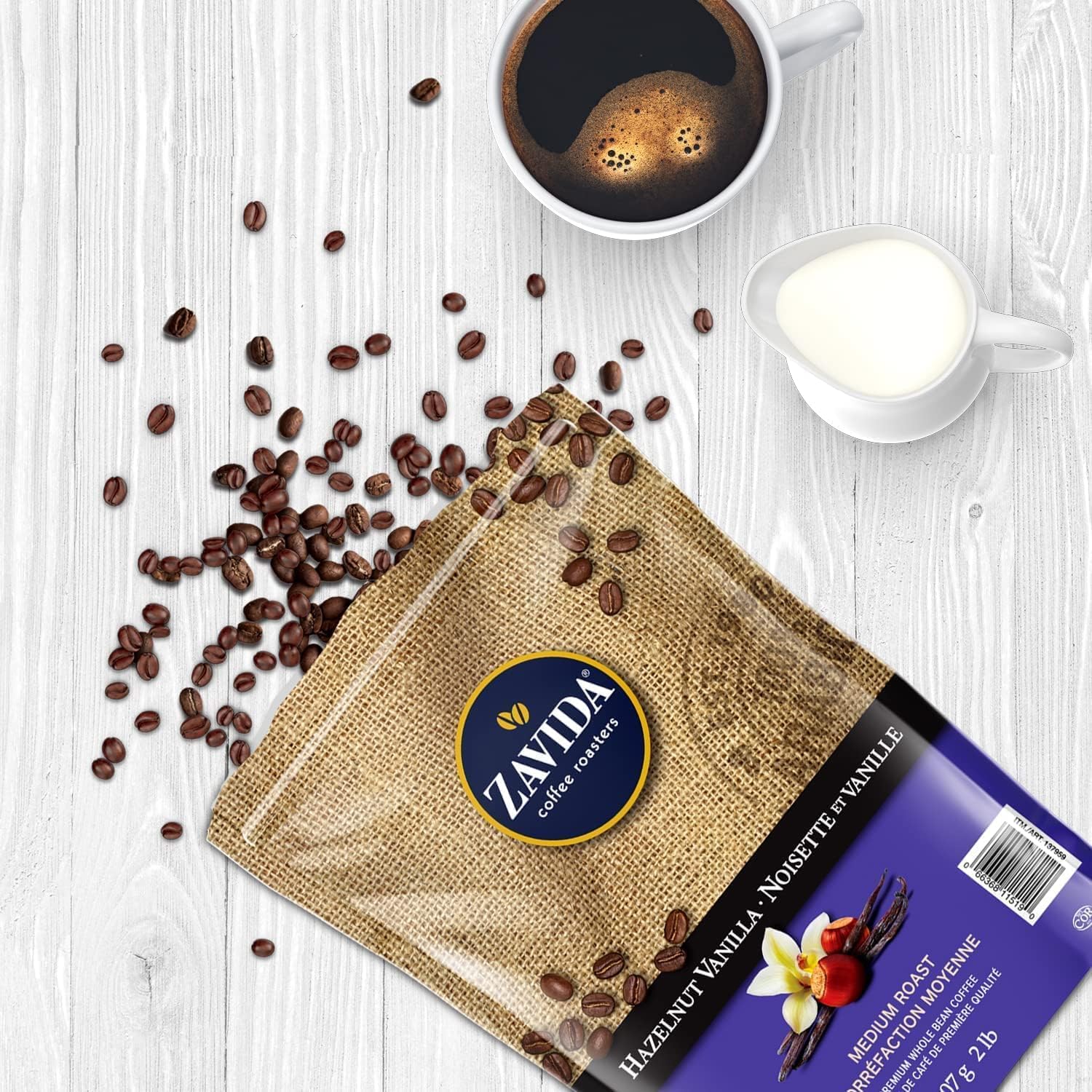 ZAVIDA Zabida hazelnut vanilla Hall bean coffee beans 907gX2 pieces flavored coffee