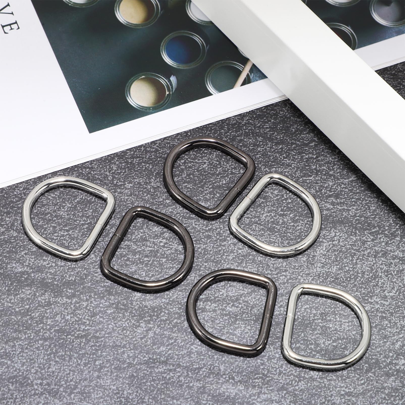 60piezas Anillos d Metálicos Para Manualidades Hebillas Resistentes Para Bolsos y Correas De Perro Diseño Simple y Duradero Para Proyectos De Costura y Accesorios