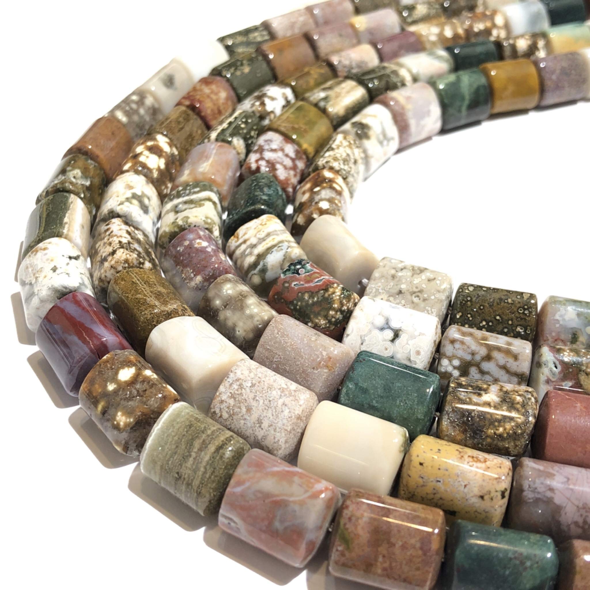Ocean Jasper triangle 10x15 mm pour créer vos bijoux d'été d'inspiration marine naturelle