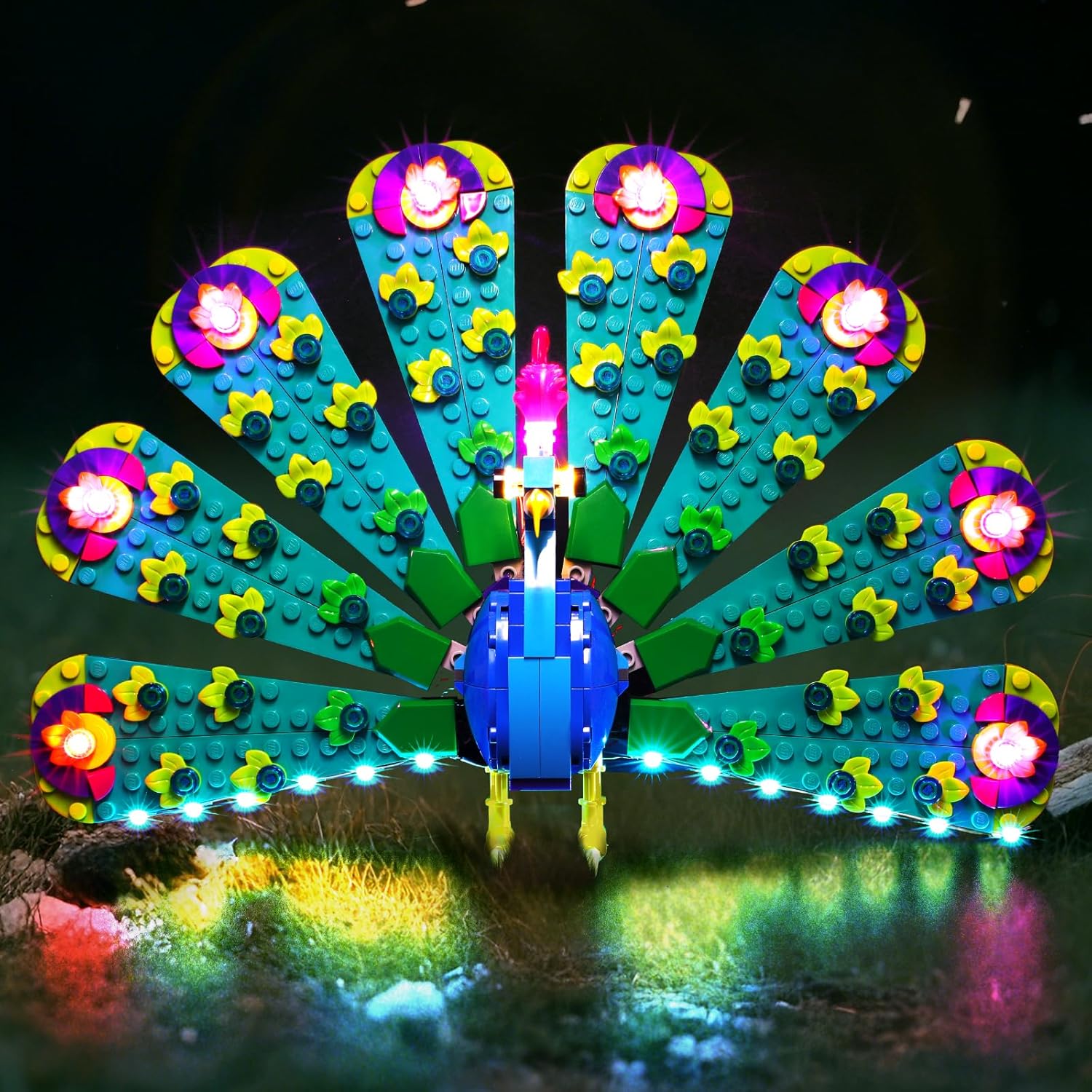 LED Light Kit Compatible with Lego Exotic Peacock 31157 –Lights for Lego Creator 3 in 1 Peacock Building Set, Lighting for Peacock Model (NOT Included The Building Set)