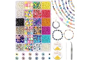 KAMJUNTAR Purple Evil Eye Beads Kit