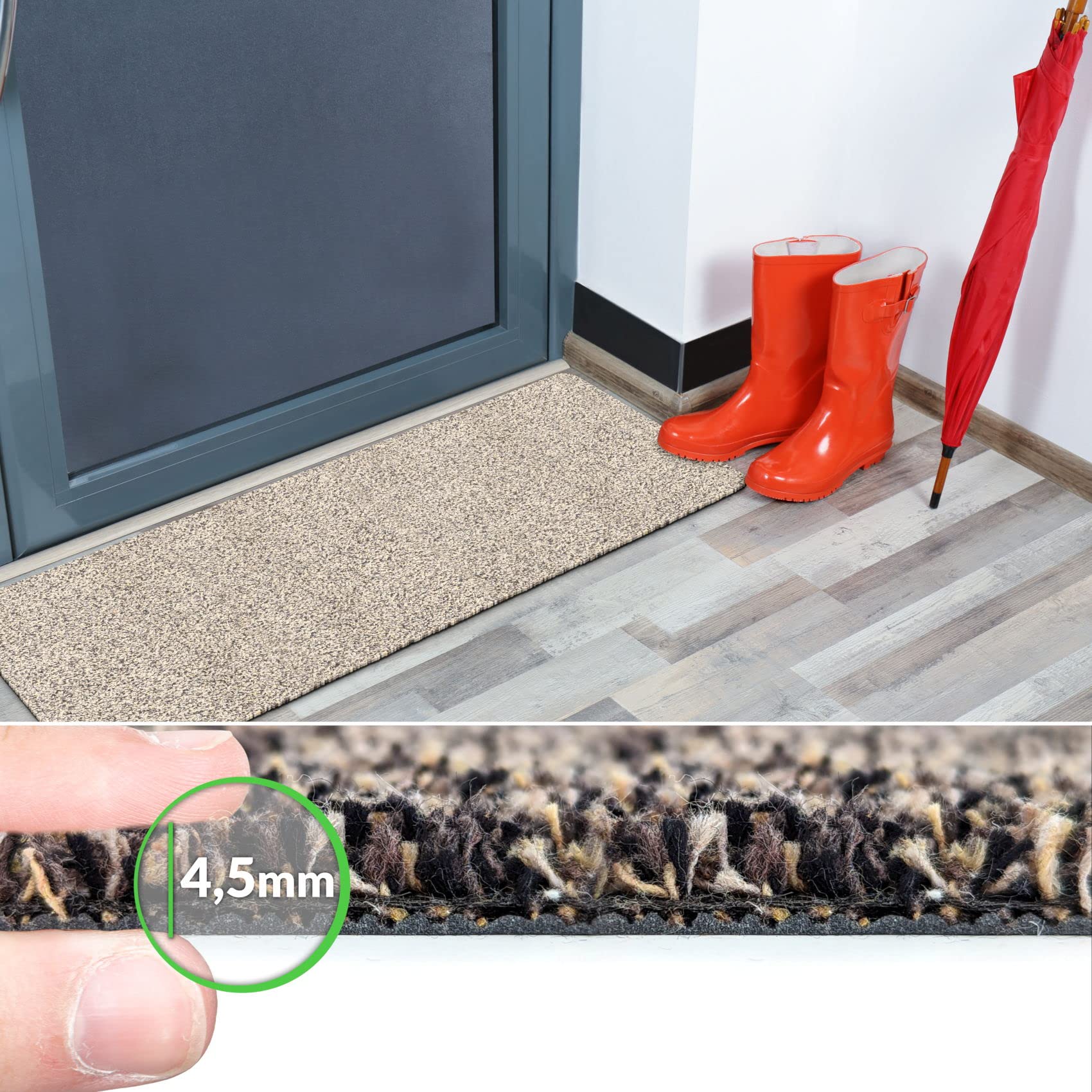 ANRO Felpudo Alfombra Captasuciedad Corredor Alfombrilla Antideslizante