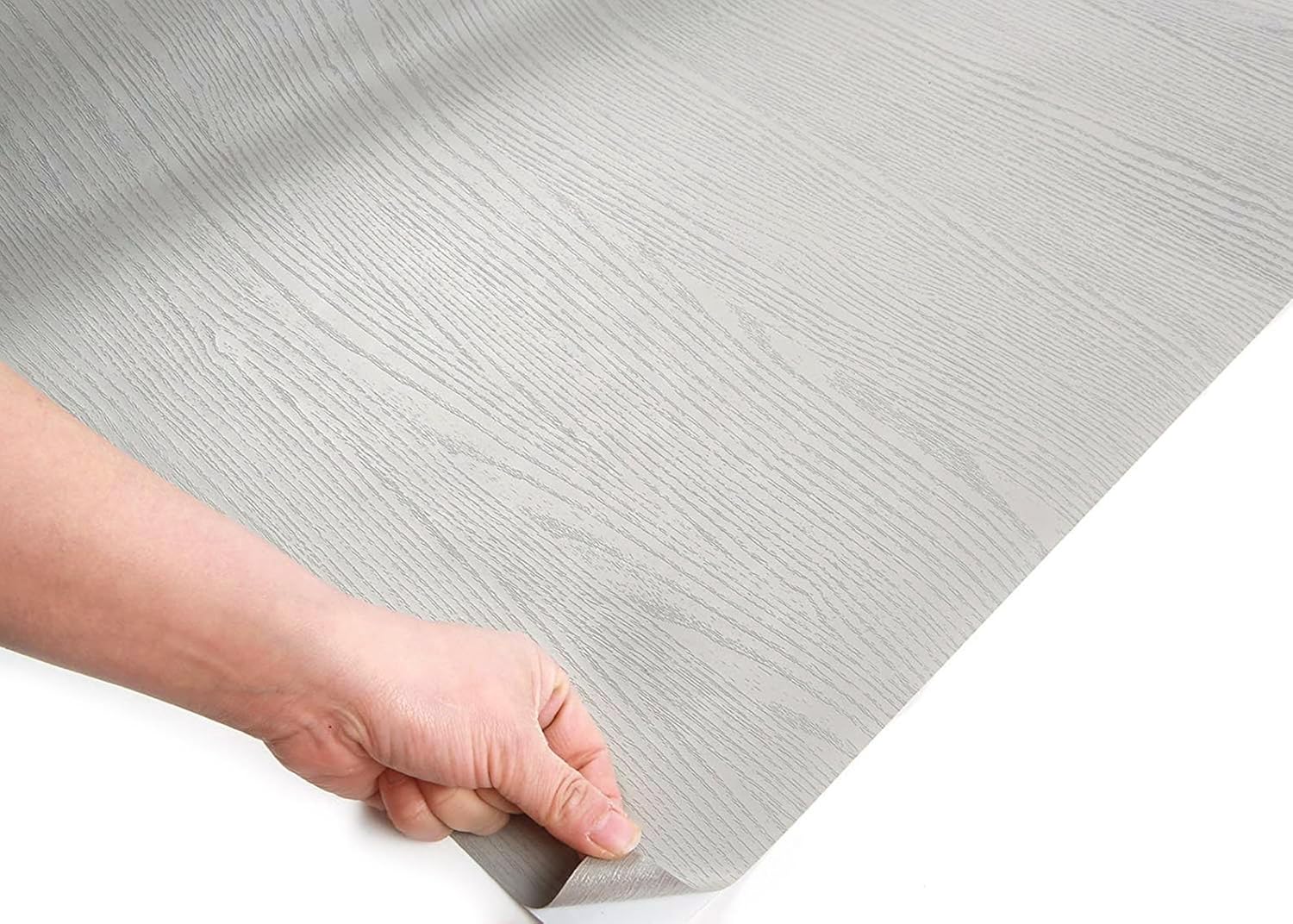 ROSEROSA Peel and Stick Solid Faux Wood Architectural Film Self-Adhesive Vinyl Film Wallpaper Door Wrap Counter Top Border Mirror Molding Trim SG74 - Image 4