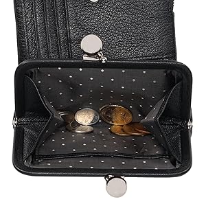 Amazon | [ペルケ] マルチスタッズがま口二つ折りウォレット | 財布