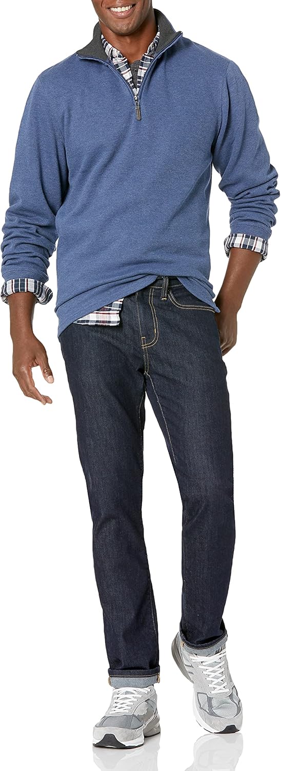 Amazon Essentials Men's Quarter-Zip French Rib Sweater, Casual Wear - Image 4