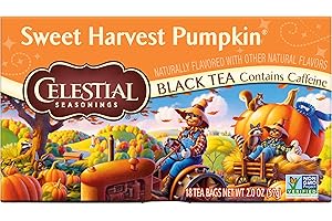 Celestial Seasonings Black Tea, Sweet Harvest Pumpkin: Bold Autumn Flavor in Every Sip