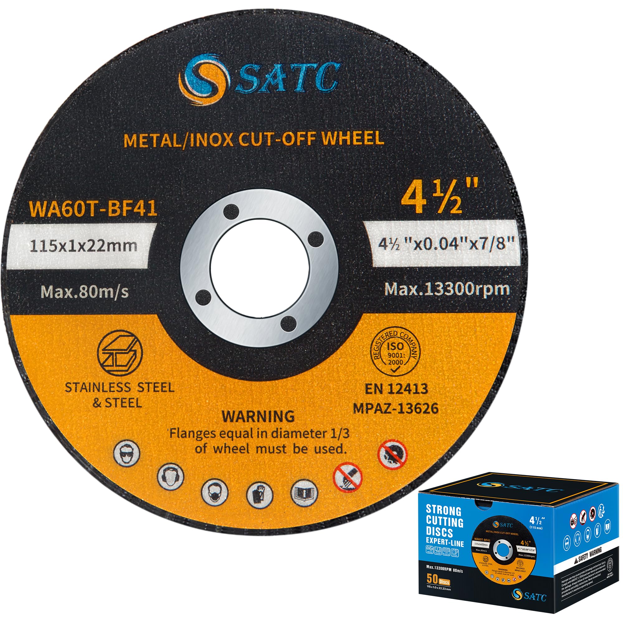 S SATC Cut-Off Wheels - 50 Pack for Metal & Stainless Steel -1