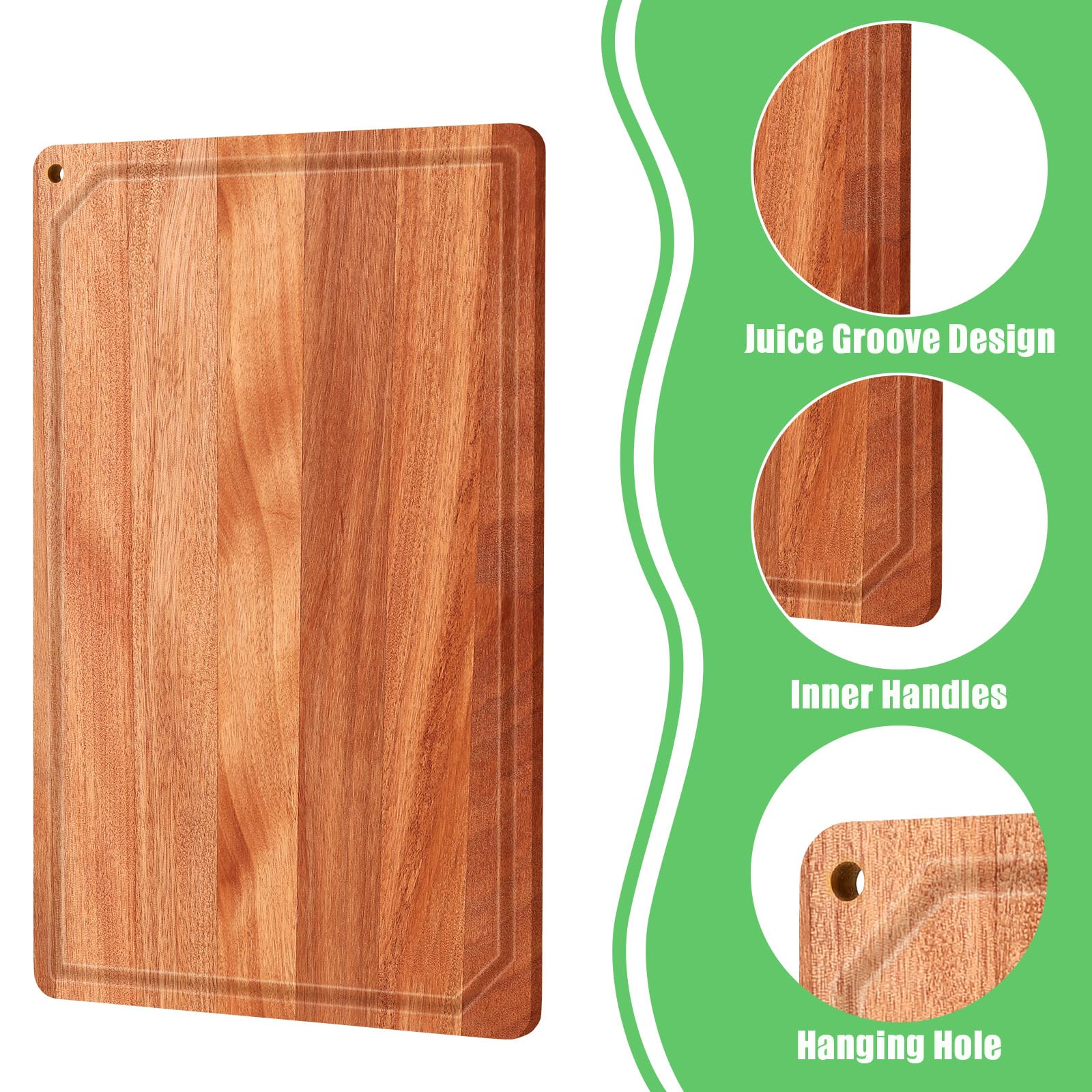 Eaasty Juego de 12 tablas de cortar extra grandes de madera resistentes a granel con ranura de jugo para cocina, boda, inauguración de la casa, manualidades, regalos, preengrasadas (14 x 11 pulgadas,