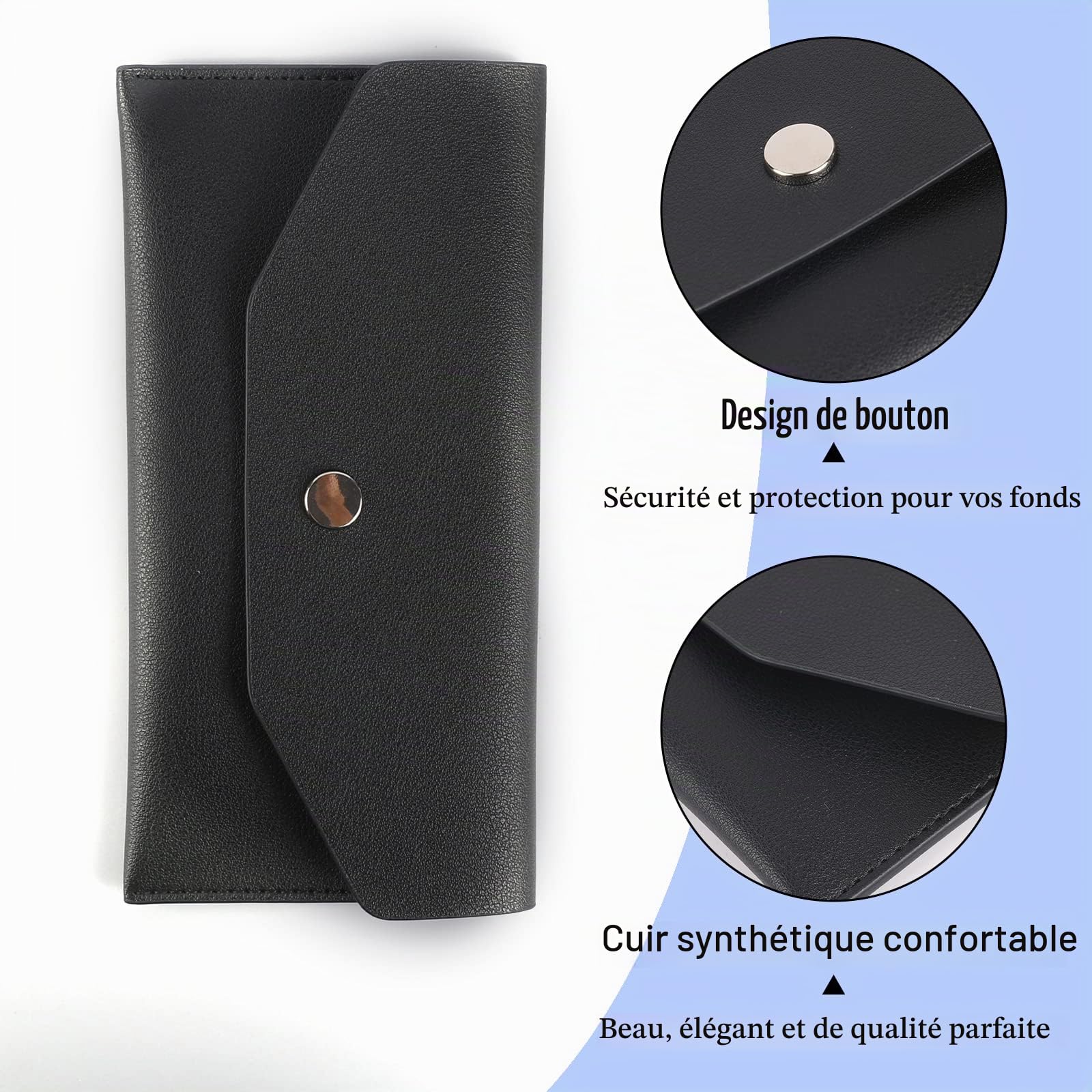 Lot de 11 Enveloppes pour Espèces, Portefeuille de Trésorerie, Planificateur Budgétaire, Classeur en Cuir Synthétique
