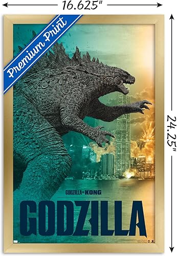 Vista 83 de Trends International Godzilla vs Kong - Póster de pared Godzilla, 34 pulgadas de largo x 22.4 W, versión premium sin marco