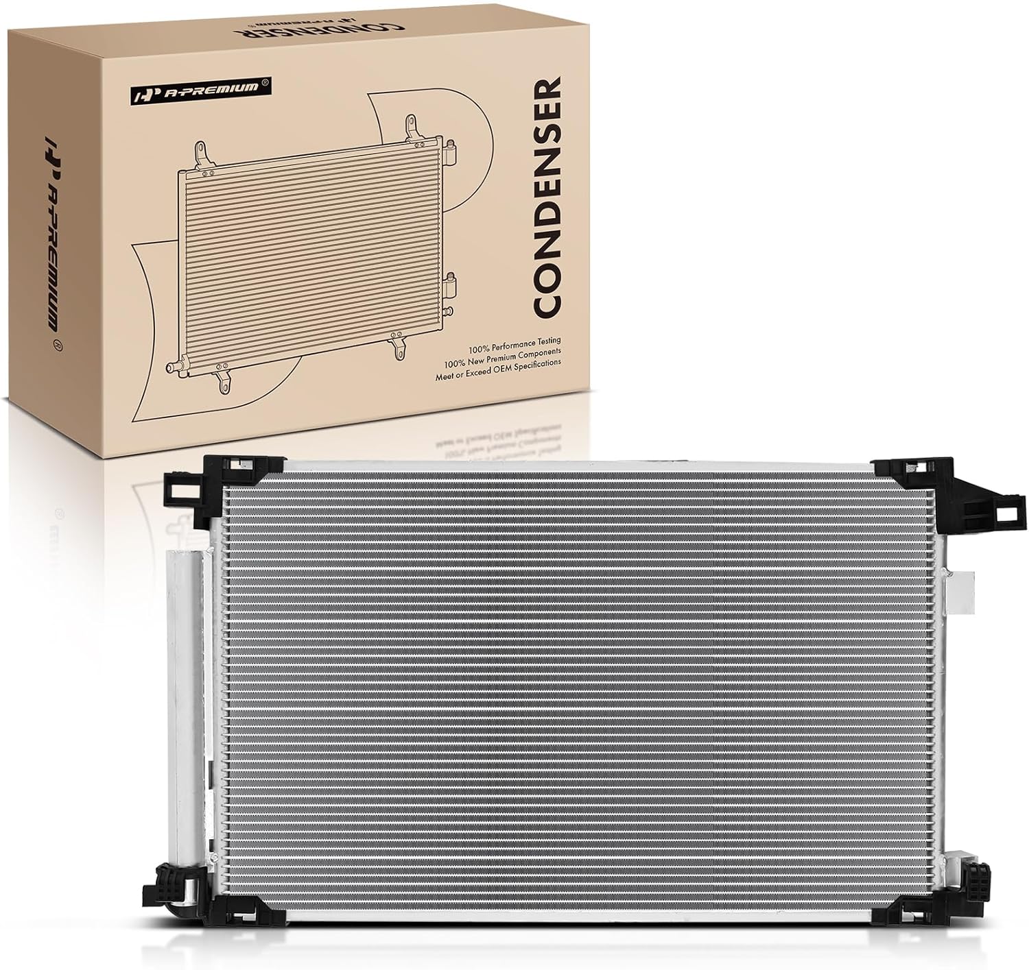 A-Premium Air Conditioning A/C Condenser Compatible with Toyota Corolla 2020-2022 1.8L, C-HR 2019-2022 2.0L, Replace# 884A002090