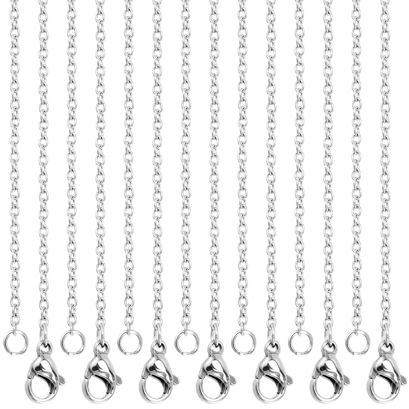Chaînes de collier en acier inoxydable 45,7 cm MOUYAT avec fermoir mousqueton