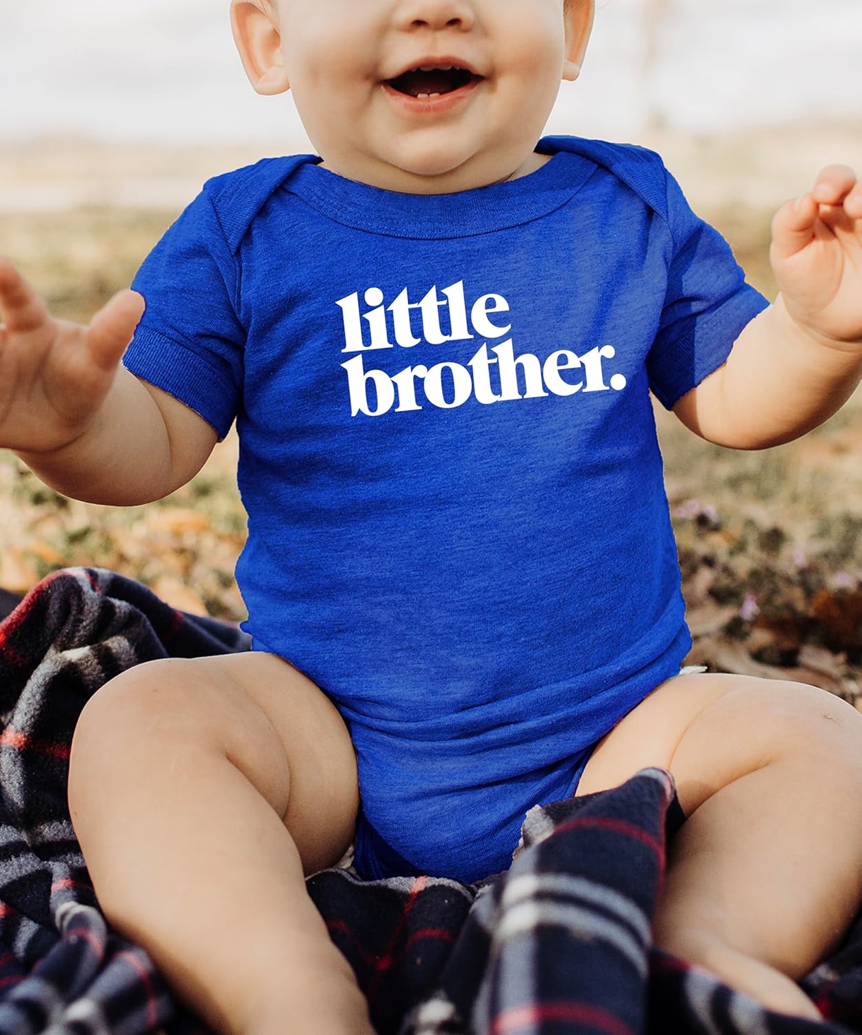 Olive Loves Apple Little Brother Bodysuit for Baby Boys Sibling Outfits - Image 3