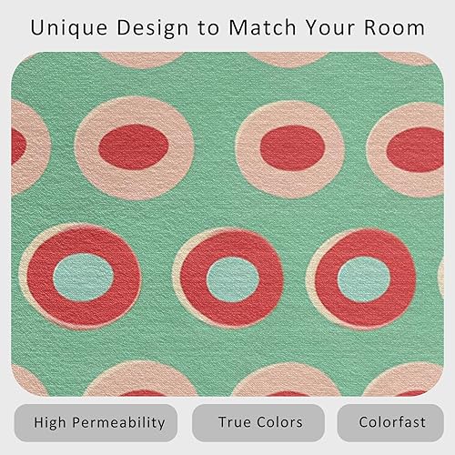 Miniatura 5 de Mid Century Rugs for Living Room, 3x5 70s Retro Modern Abstract Area Rug, Mid Century Decor for Home Bedroom, Non Slip Washable Soft Indoor Carpet