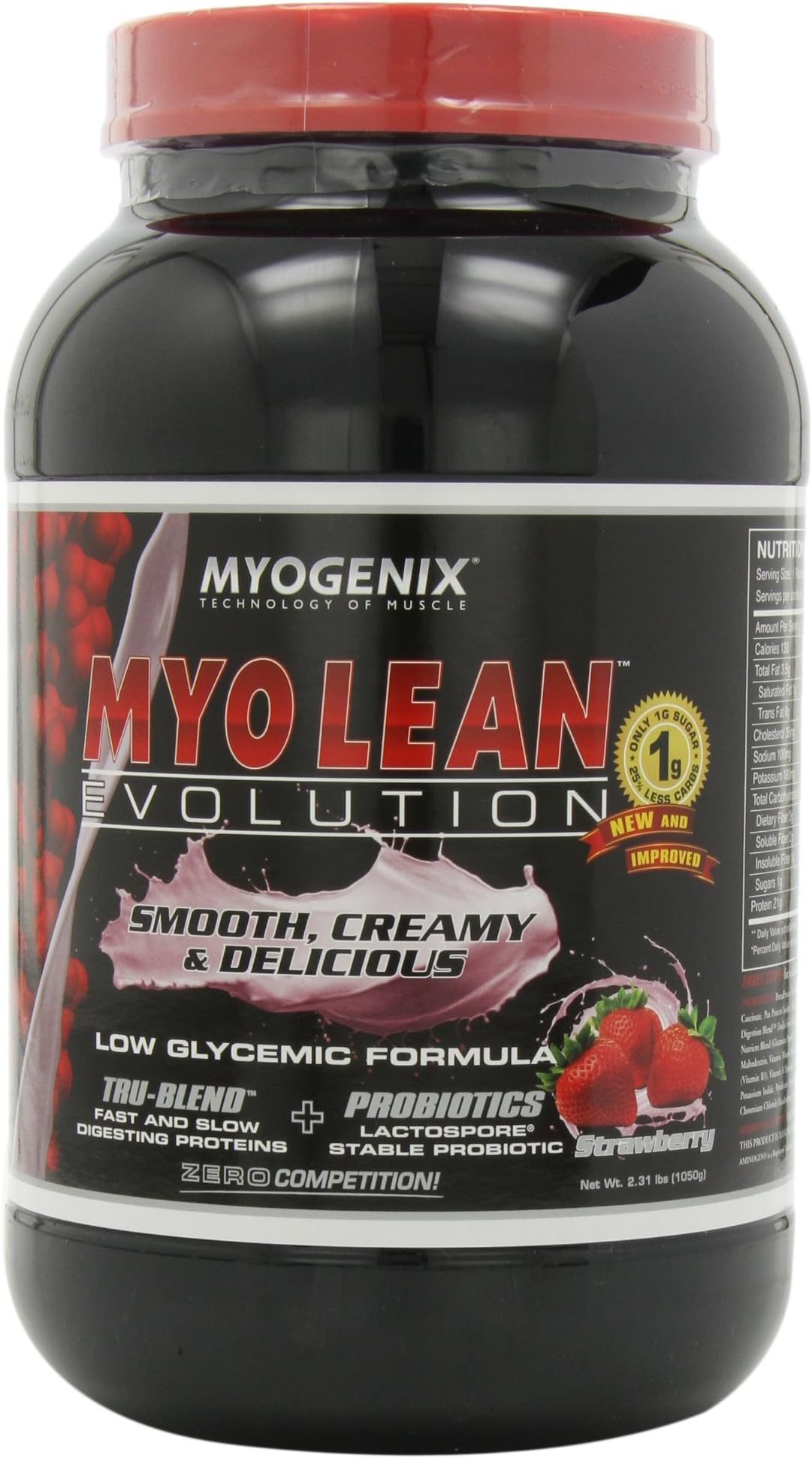 Myogenix Myo Lean Evolution, smooth, Creamy & Delicious Strawberry, 2.31 Pounds