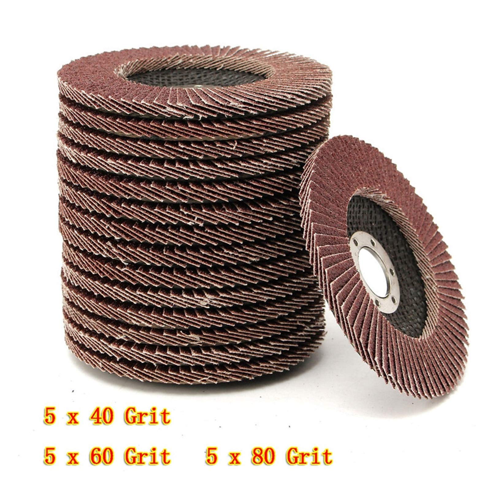 Tarcze listkowe, tarcza szlifierska, 15 sztuk/zestaw profesjonalne tarcze listkowe 115mm 4,5 cala tarcze szlifierskie 40/60/80 ściernice ścierne ostrza do szlifierki kątowej