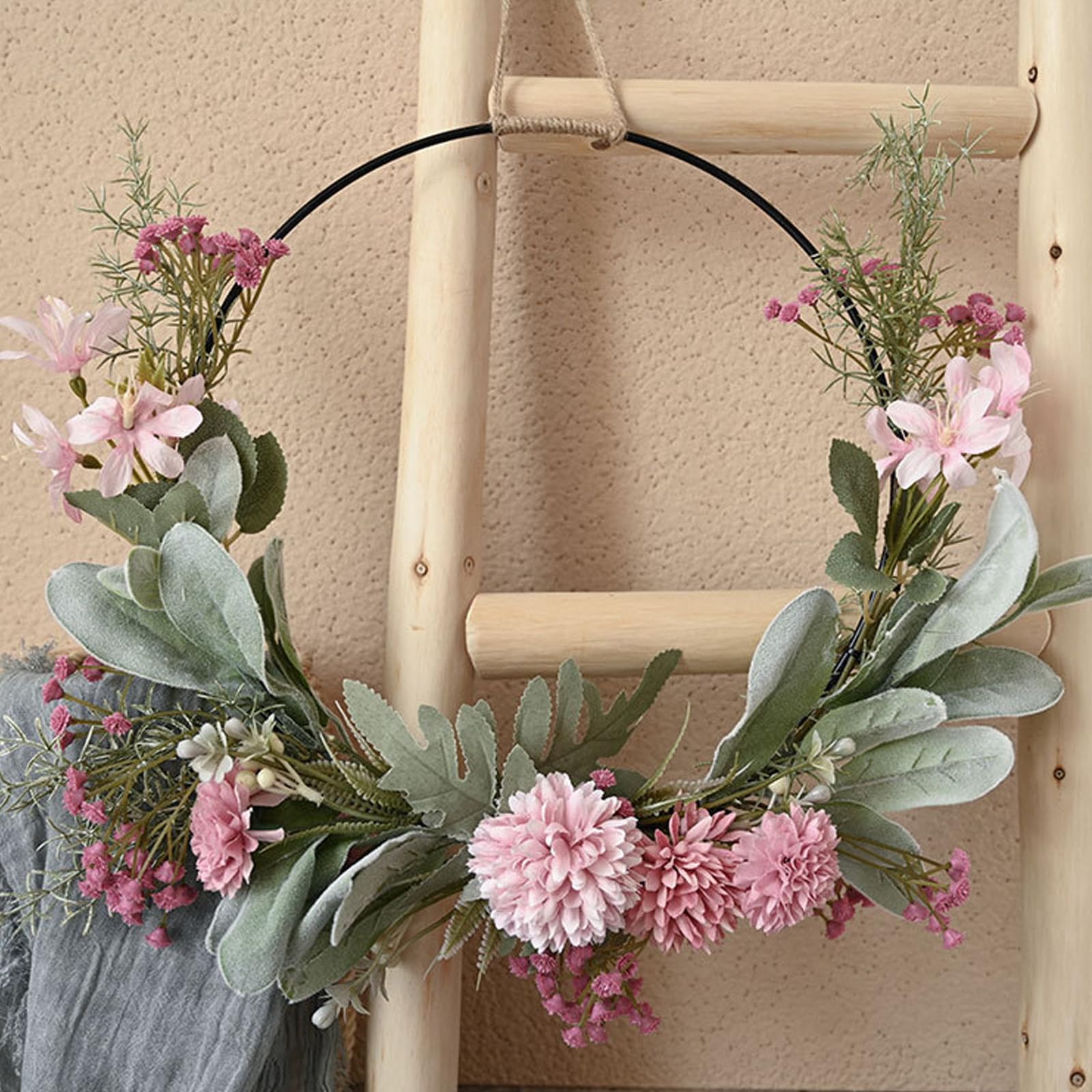 Ghirlanda Pasquale, Primaverile per Porta d'Ingresso, Fiori Artificiali, Decorativa per Pareti, Feste, Finestre, Matrimoni, Interni ed Esterni