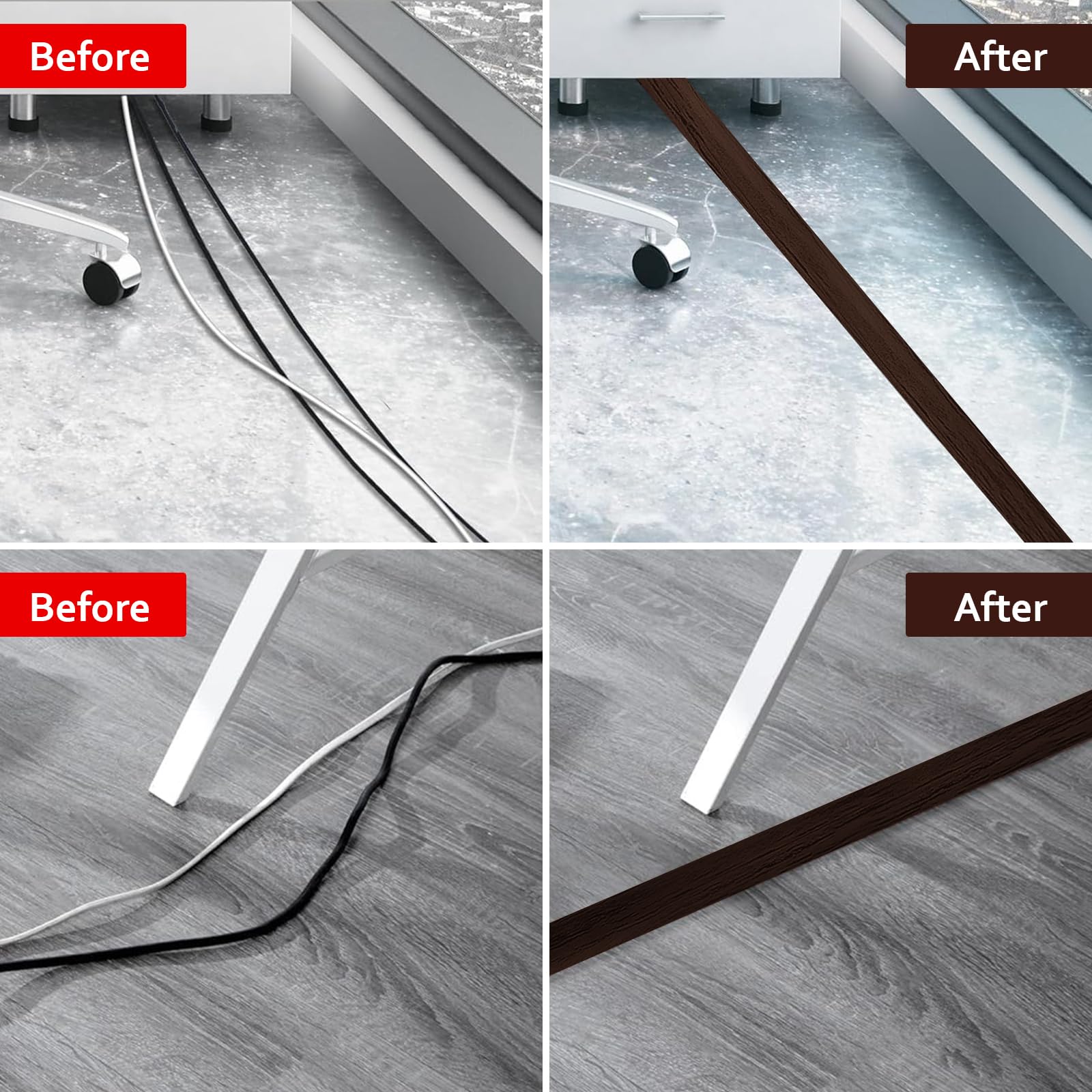 Protezione Cavi A Pavimento Autoadesiva - 3M, PVC, Marrone, Per Casa O Ufficio - Foto 12